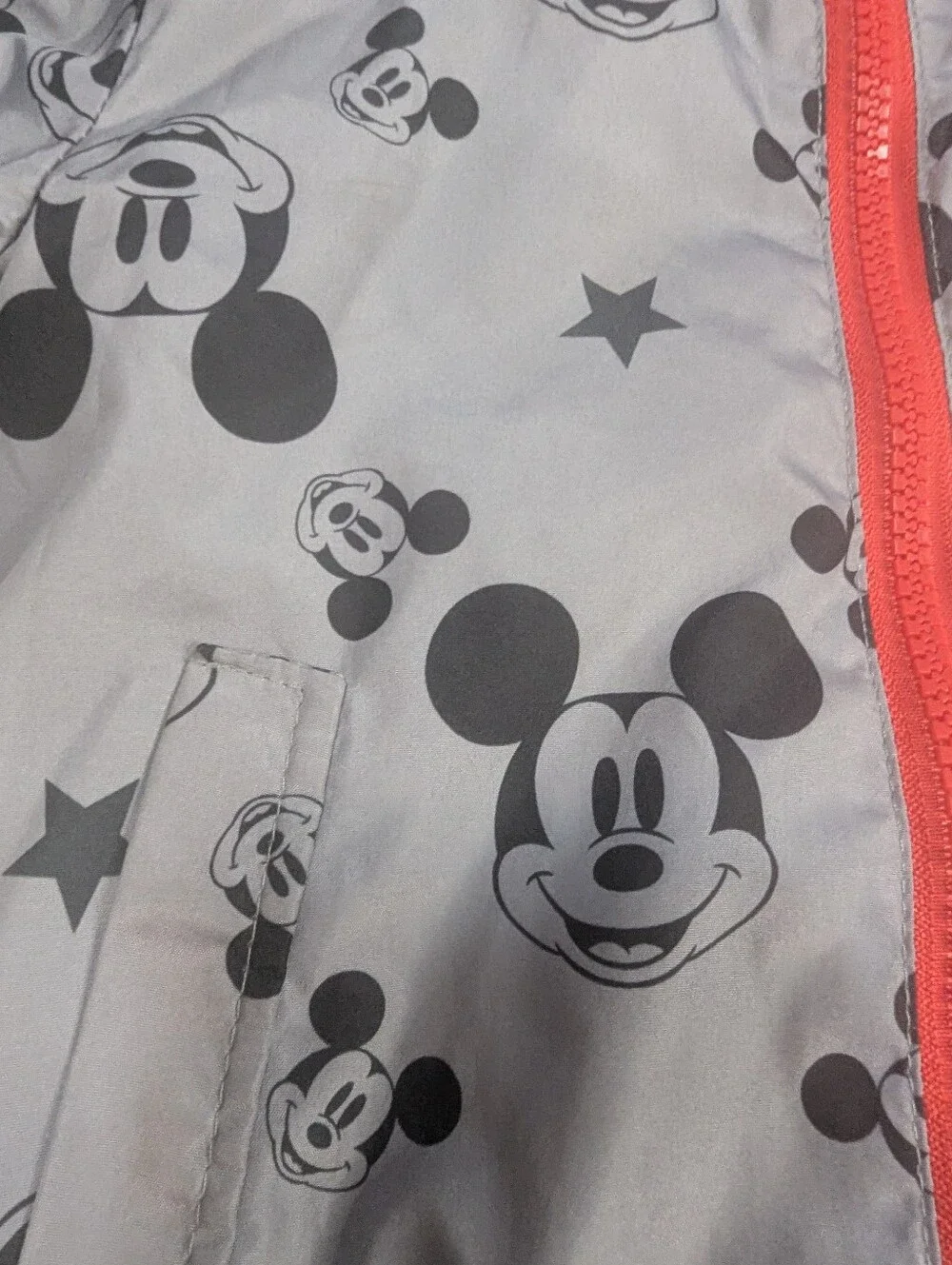 Disney Junior Mickey Mouse Jacket Windbreaker With Mickey Ears Size 12 Months